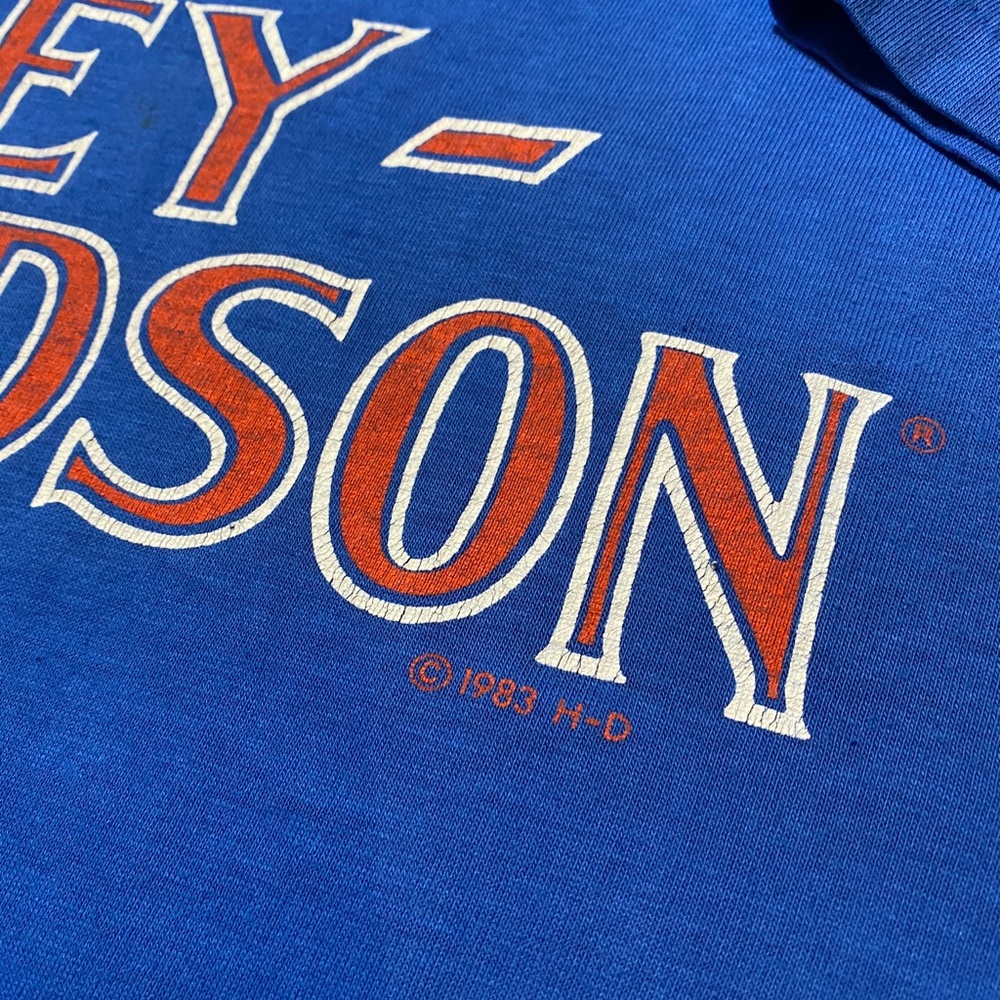 Vintage Harley-Davidson Shirt 80s Blue New Orleans - Picture 5 of 7
